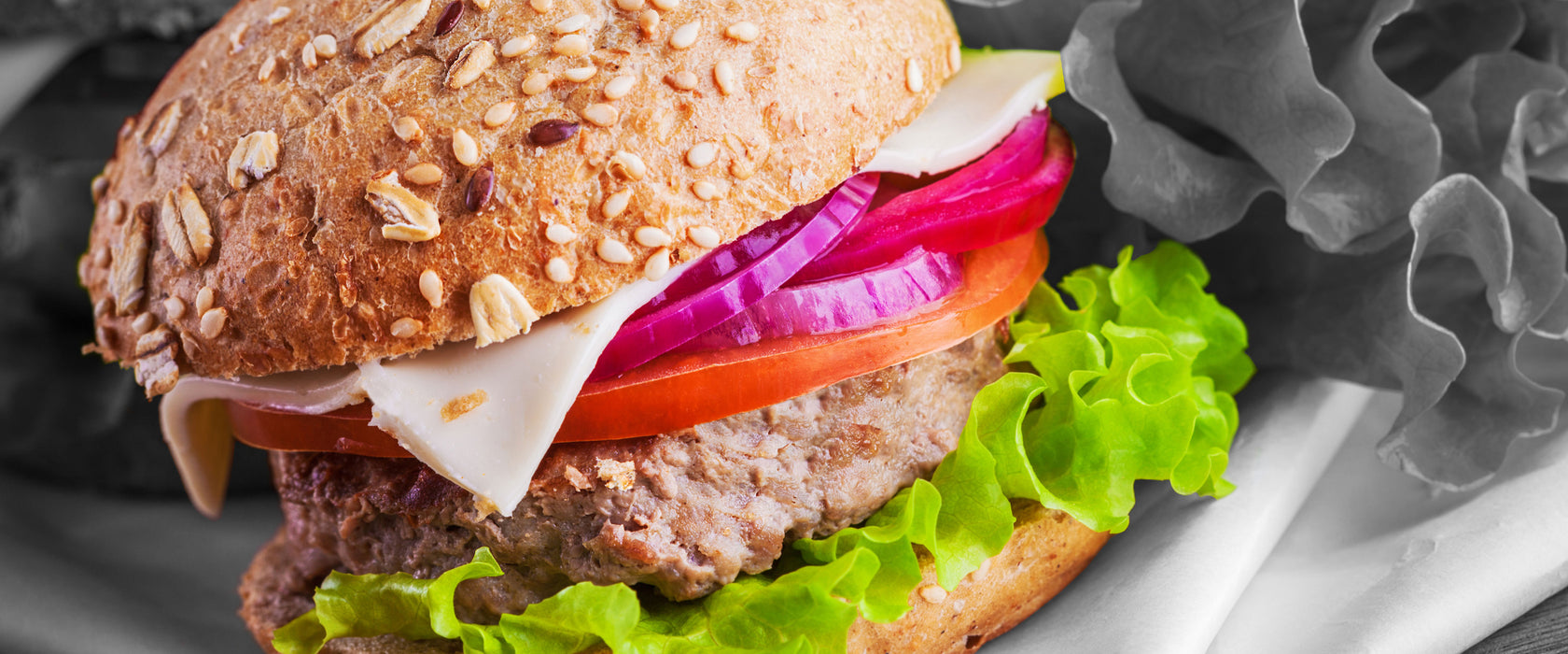 Gesunder Hamburger, Glasbild Panorama