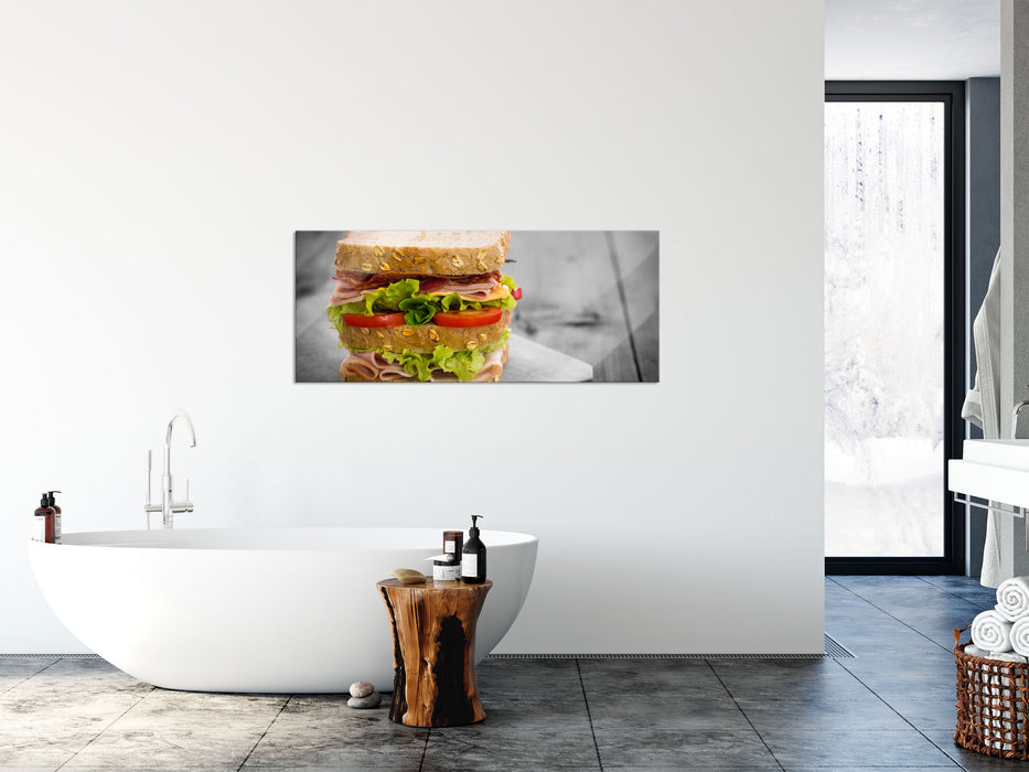 Doppeltes Sandwich, Glasbild Panorama