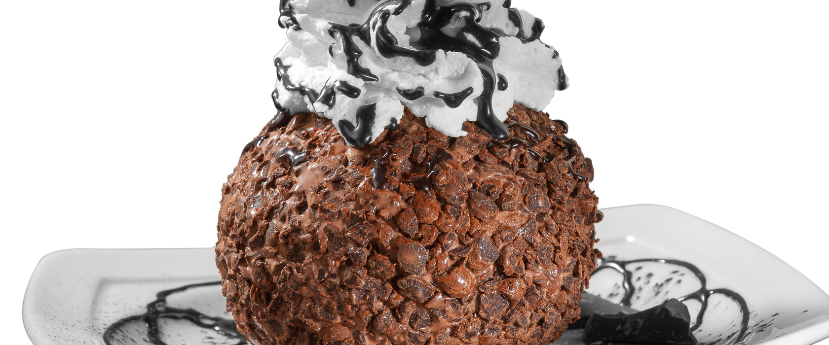 Feinschmecker Schokoladeneis, Glasbild Panorama