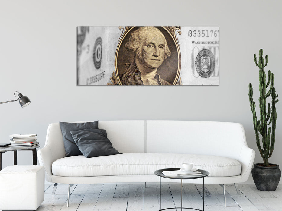 Washington Dollarschein, Glasbild Panorama