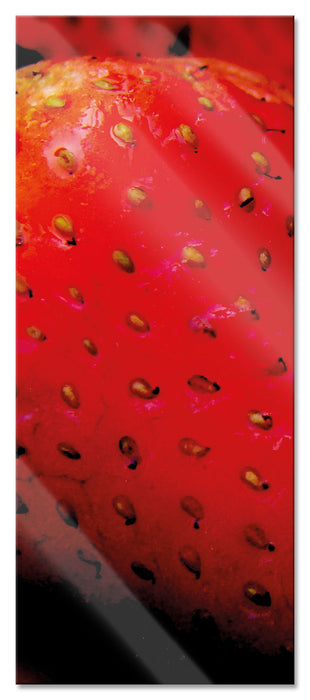 Pixxprint reife Erdbeeren, Glasbild Panorama