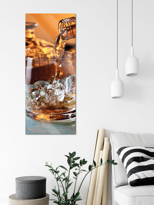 Edler Whiskey, Glasbild Panorama