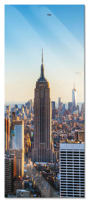 Pixxprint Empire State Building in New York, Glasbild Panorama