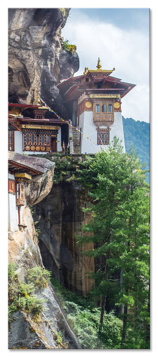 Pixxprint Buddha Tempel in China, Glasbild Panorama