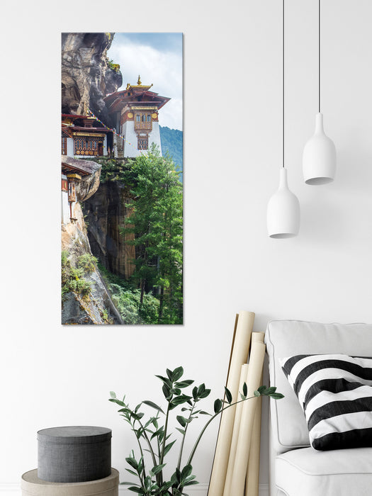 Buddha Tempel in China, Glasbild Panorama