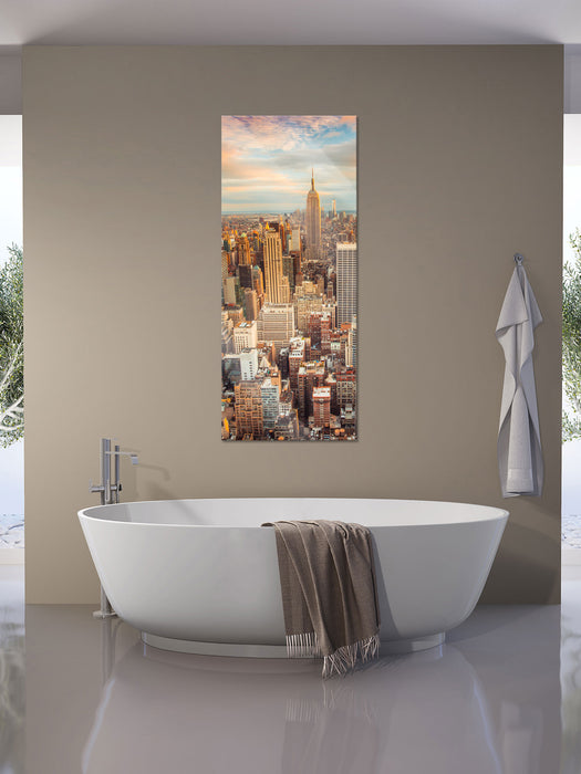 Skyline von New York, Glasbild Panorama