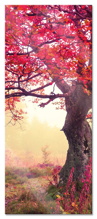Traumhafte Herbstlandschaft, Glasbild Panorama