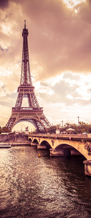 Eiffelturm in Paris, Glasbild Panorama