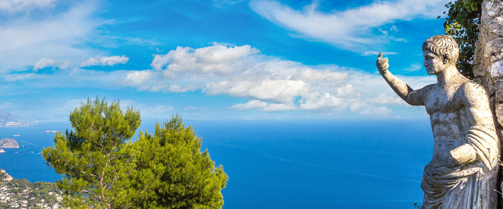 Insel Capri in Italien, Glasbild Panorama