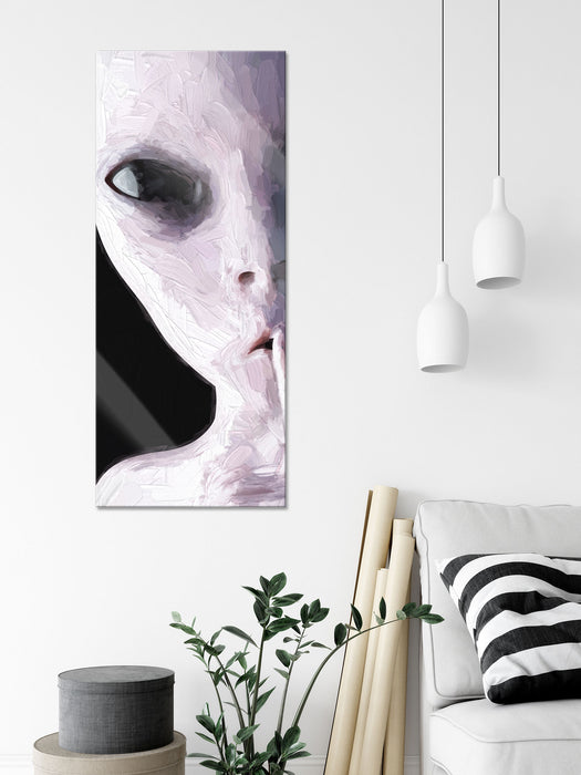 Alien - nicht reden Kunst, Glasbild Panorama