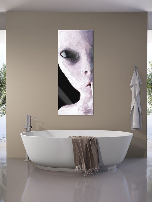 Alien - nicht reden Kunst, Glasbild Panorama