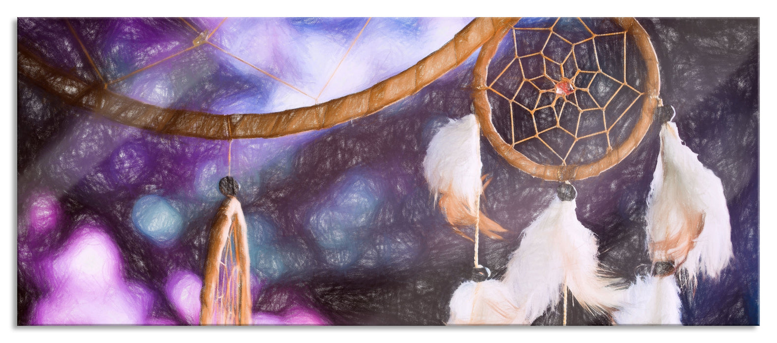 Pixxprint Traumfänger, Glasbild Panorama