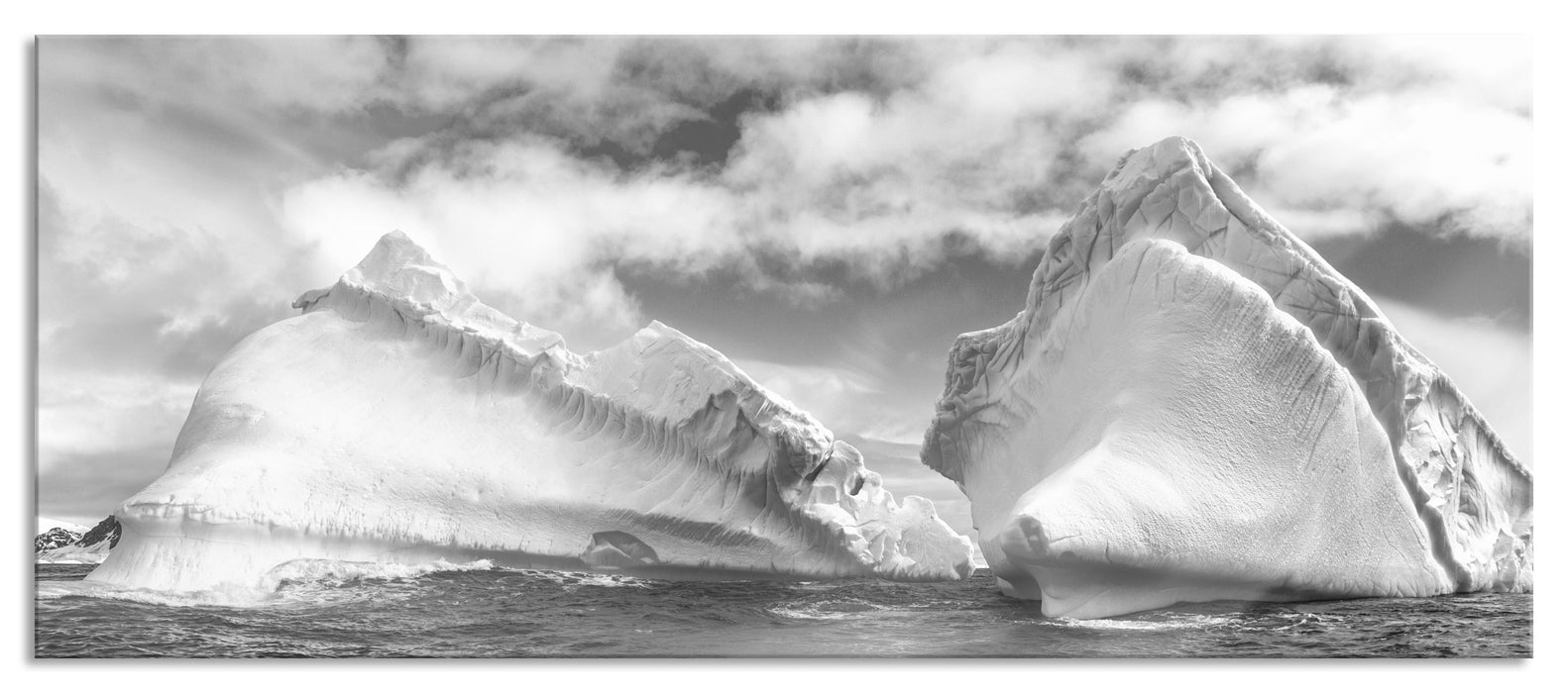 Antarktis Inseln, Glasbild Panorama