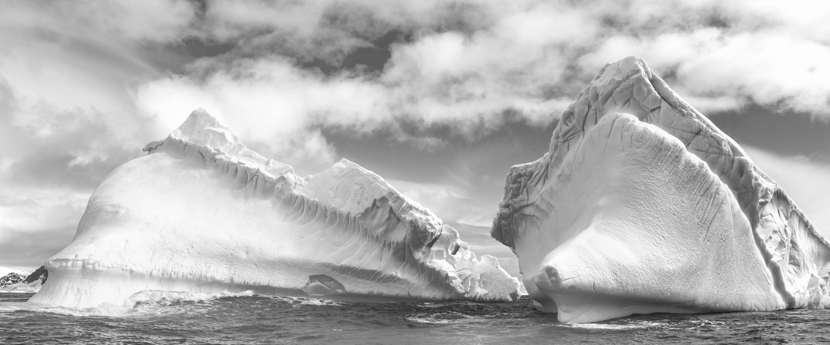Antarktis Inseln, Glasbild Panorama