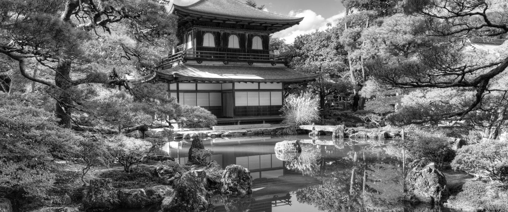 Ginkaku-ji-Tempel in Kyoto, Glasbild Panorama