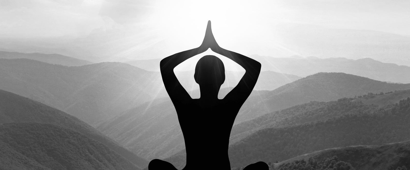Yoga und Meditation, Glasbild Panorama