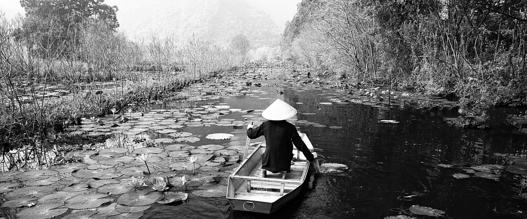 Yen-Stream Vietnam, Glasbild Panorama