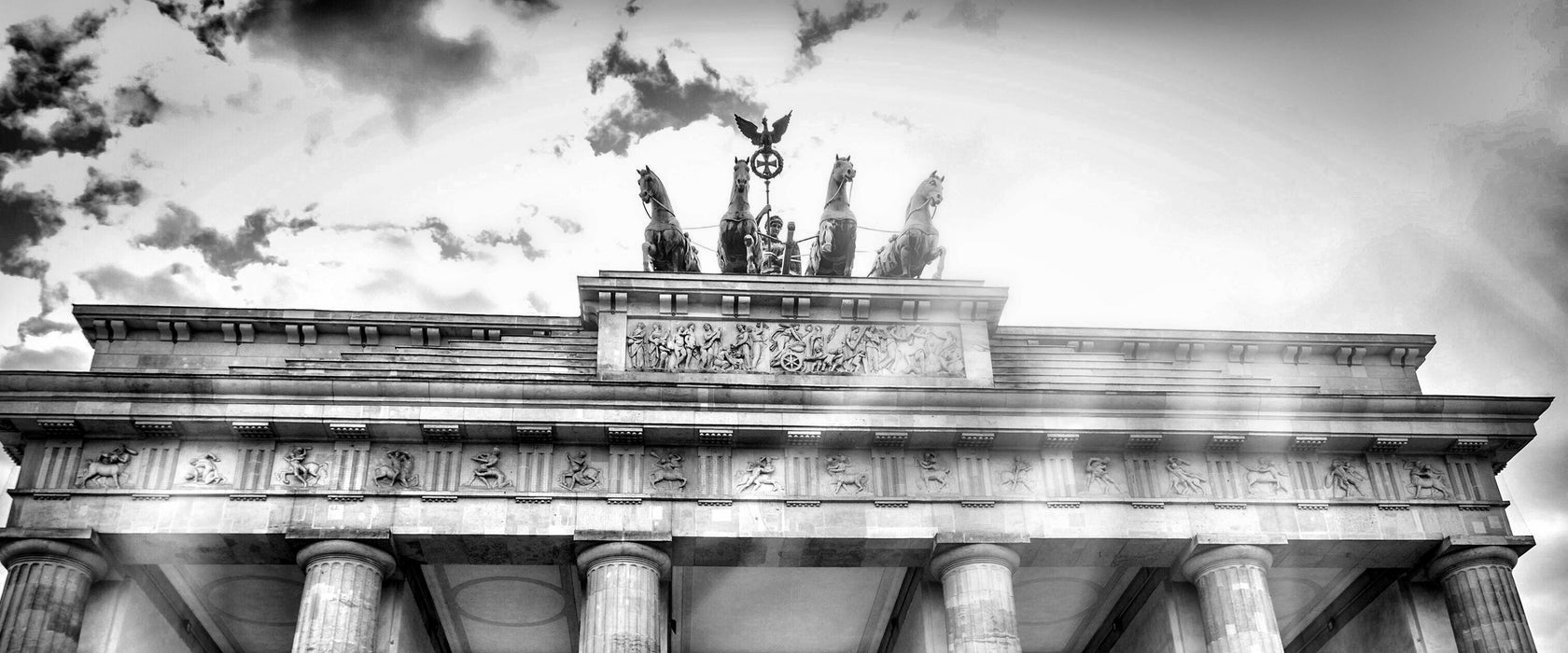 Brandenburger Tor Berlin, Glasbild Panorama