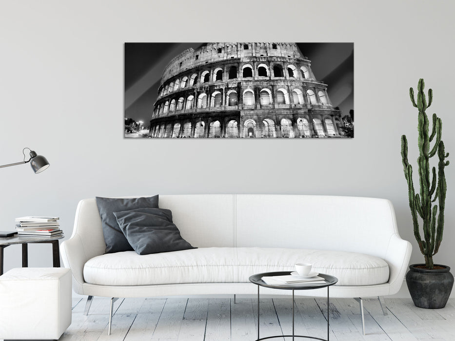 Colosseum in Rom Italien Italy, Glasbild Panorama