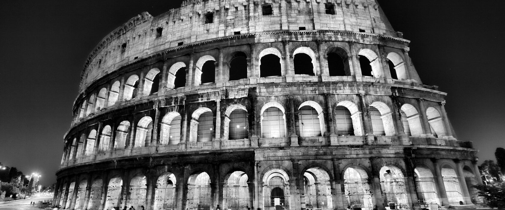 Colosseum in Rom Italien Italy, Glasbild Panorama