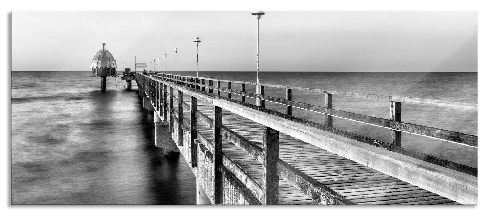 Pixxprint Meer Sonne Strand, Glasbild Panorama