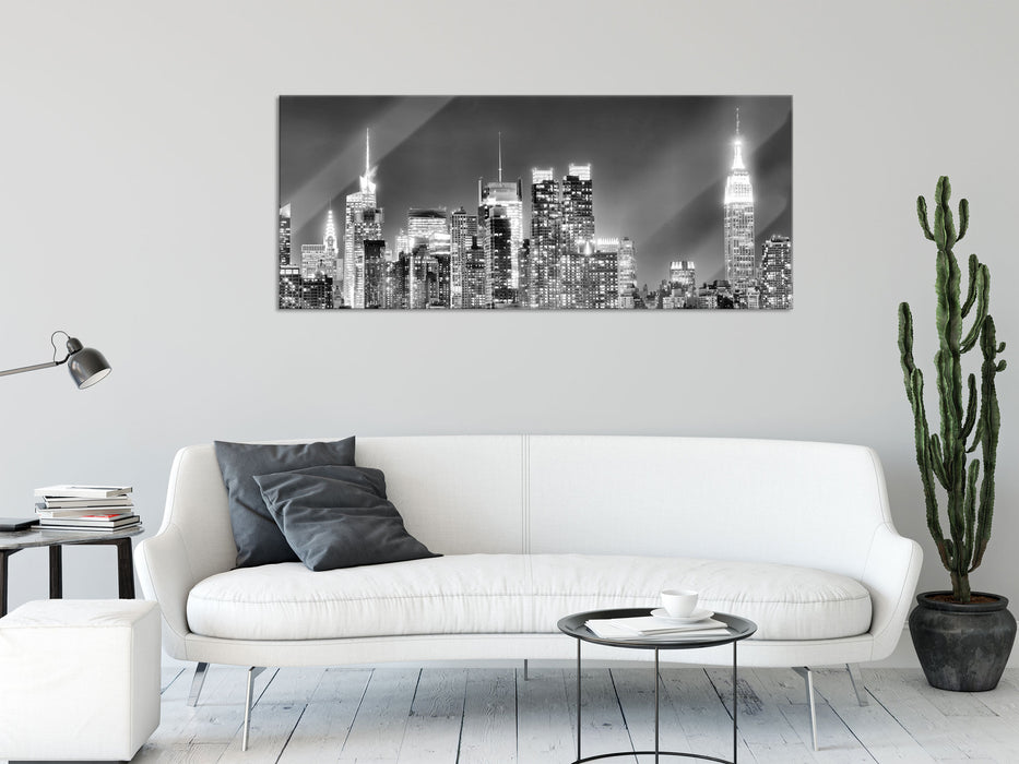 New York City Skyline, Glasbild Panorama