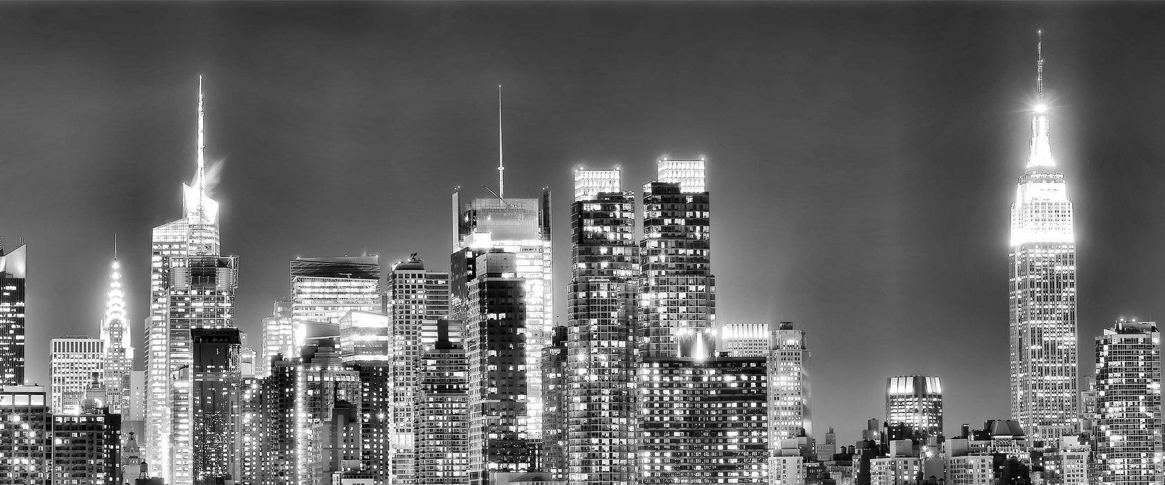 New York City Skyline, Glasbild Panorama