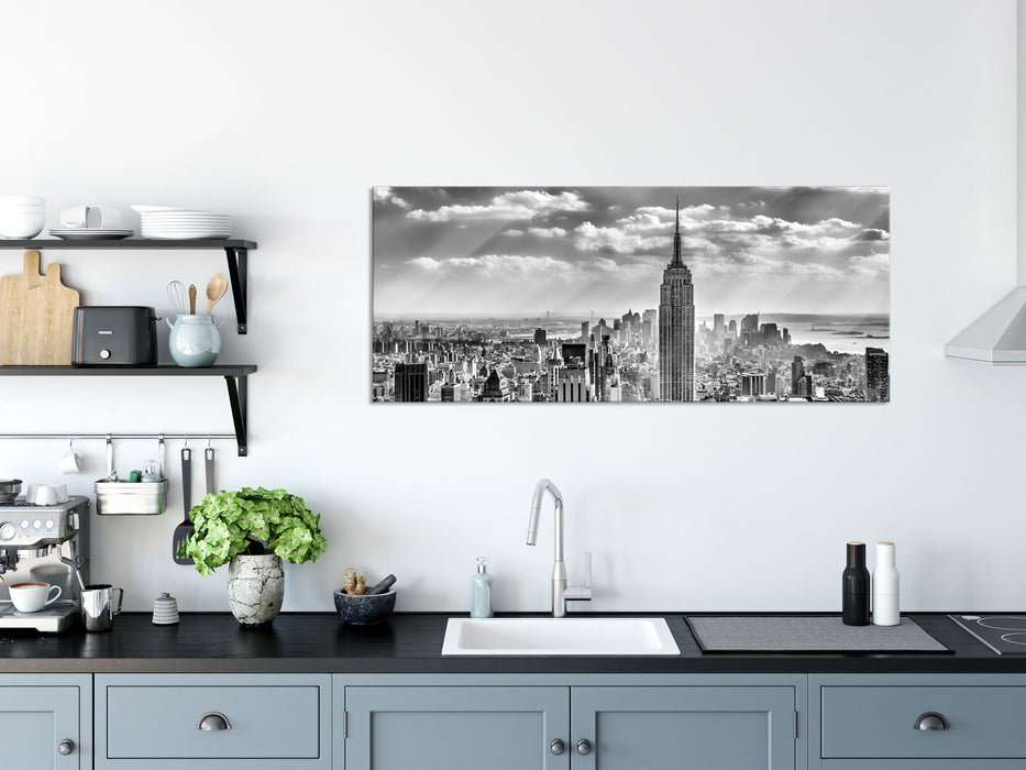 New York, Manhattan, Glasbild Panorama