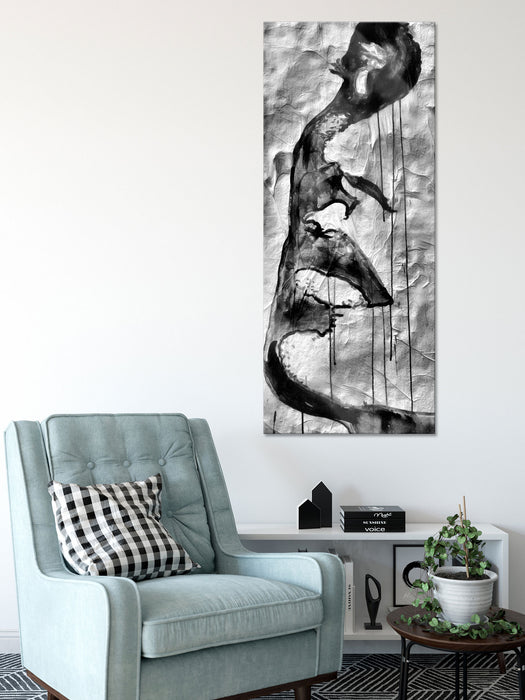 Abstrakt Frau, Glasbild Panorama