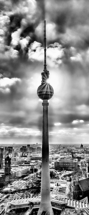 Großstadt Fernsehturm Berlin City, Glasbild Panorama