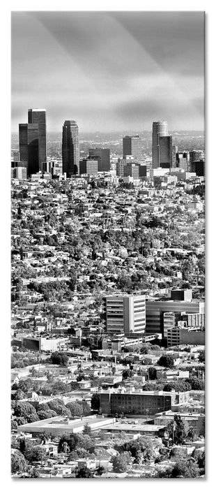 Pixxprint Los Angeles City Skyline, Glasbild Panorama