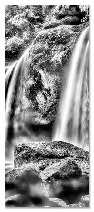 Pixxprint Wasserfall, Glasbild Panorama