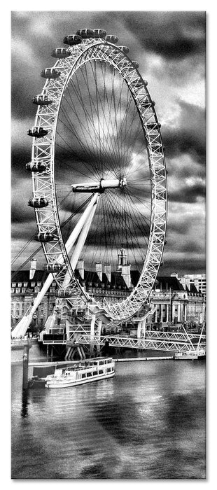 Pixxprint Riesenrad, London Eye, Glasbild Panorama