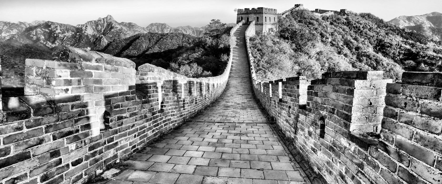 chinesische Mauer, Glasbild Panorama