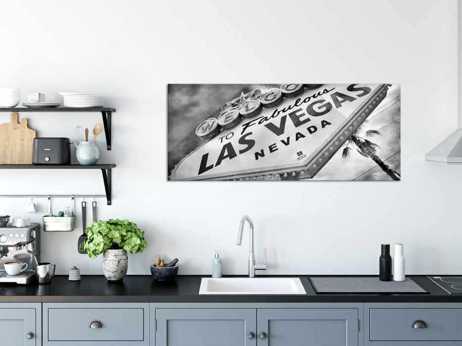 Las Vegas Retro Look, Glasbild Panorama