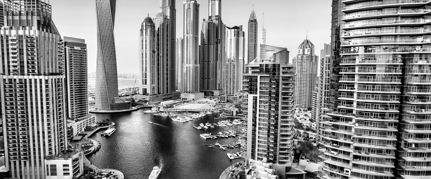 Dubai Metropole, Glasbild Panorama