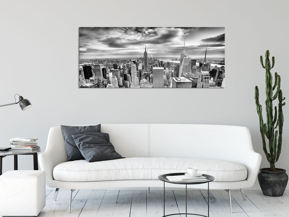 Skyline von New York, Glasbild Panorama