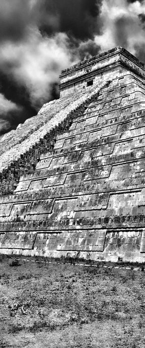 Schöner Maya Tempel in Mexiko, Glasbild Panorama