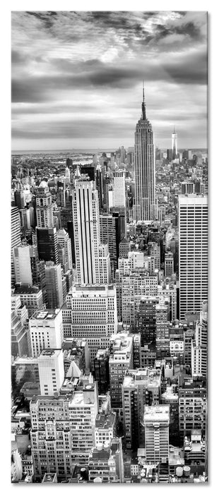 Pixxprint Skyline von New York, Glasbild Panorama