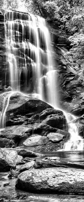 tropischer Wasserfall, Glasbild Panorama