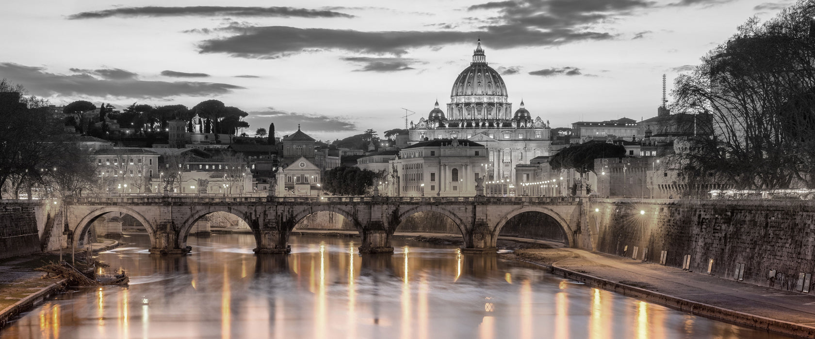 der Basilika St. Peter in Rom, Glasbild Panorama