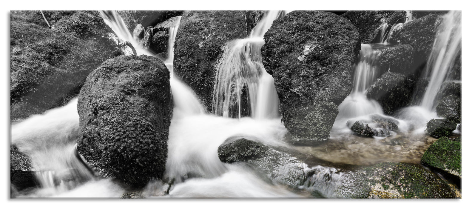 Pixxprint Gertelbach im Schwarzwald, Glasbild Panorama