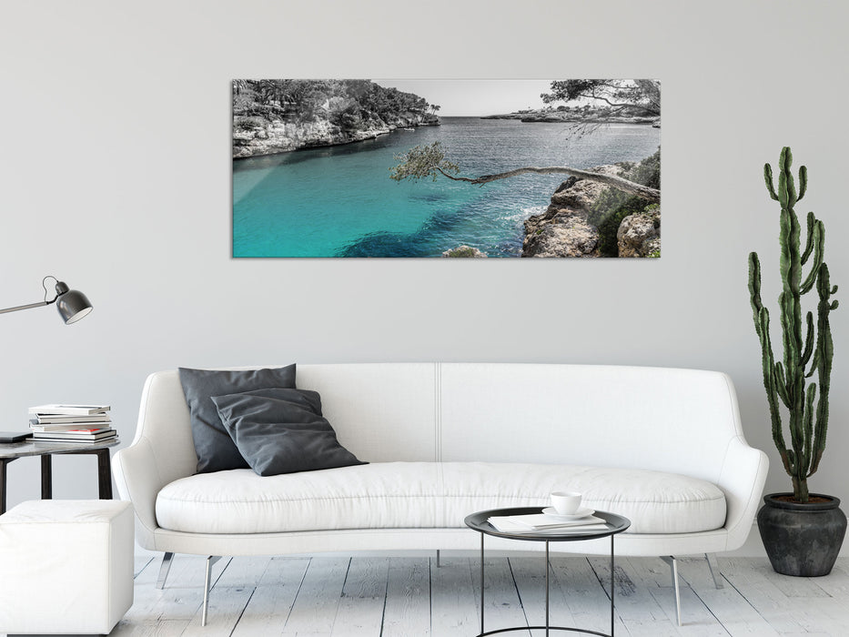 Mallorca Bay Cove, Glasbild Panorama