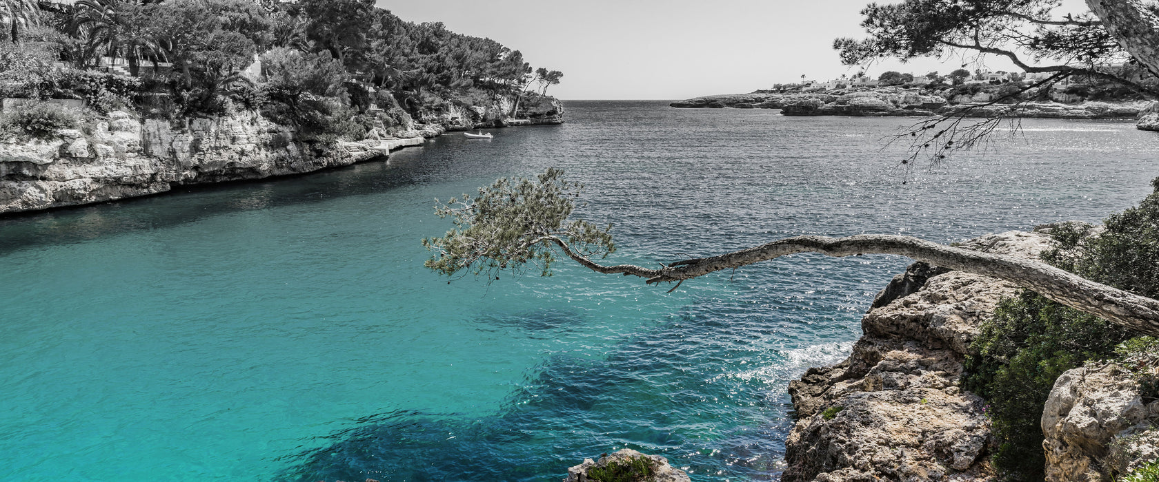 Mallorca Bay Cove, Glasbild Panorama