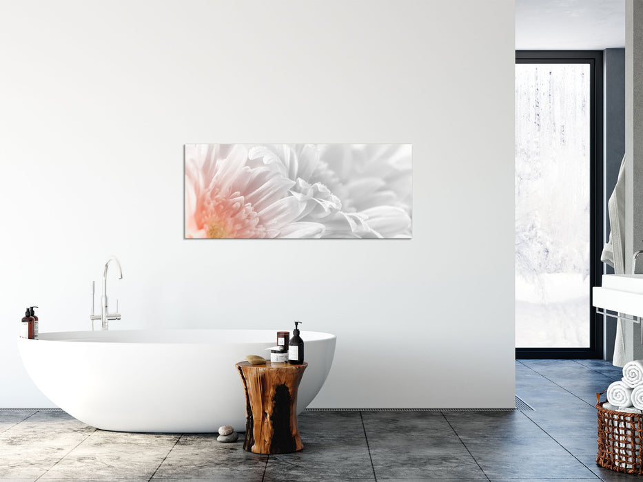 Gerbera-Blume, Glasbild Panorama