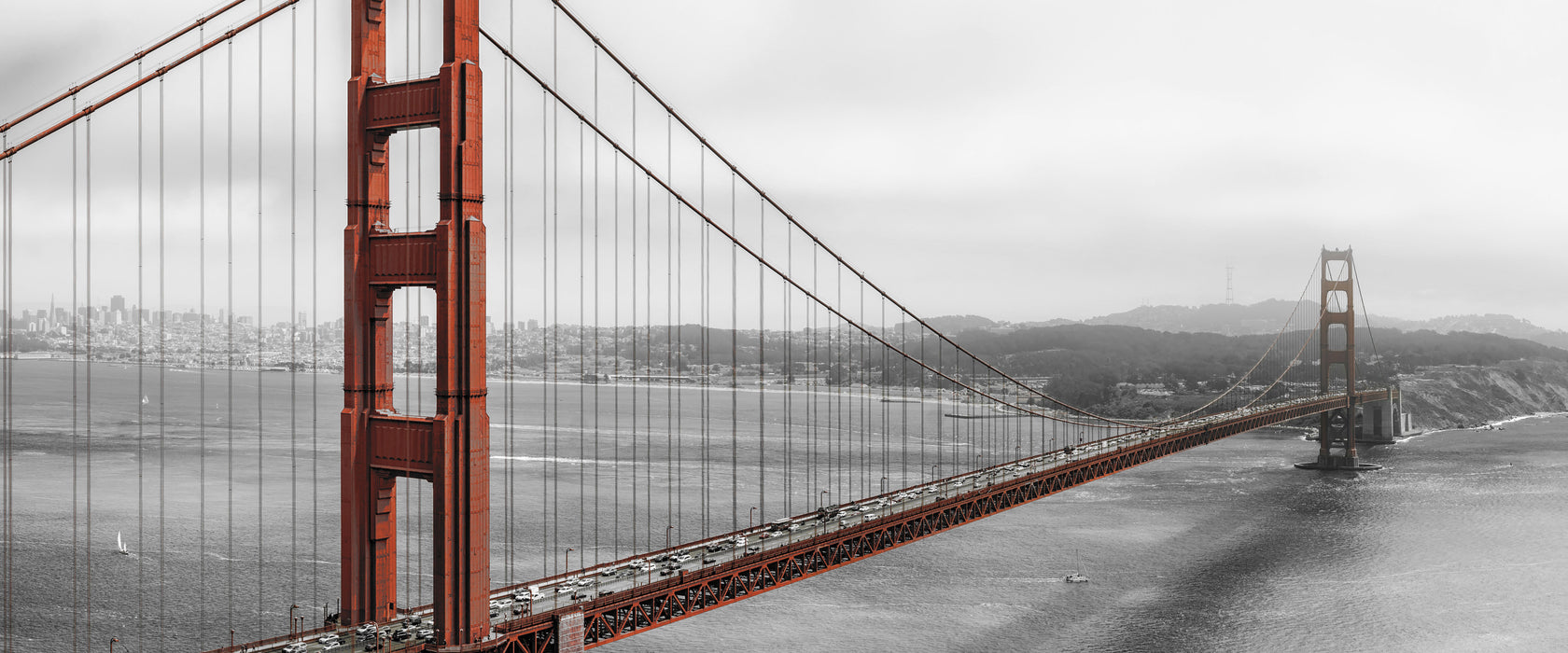 Golden Gate Bridge, Glasbild Panorama