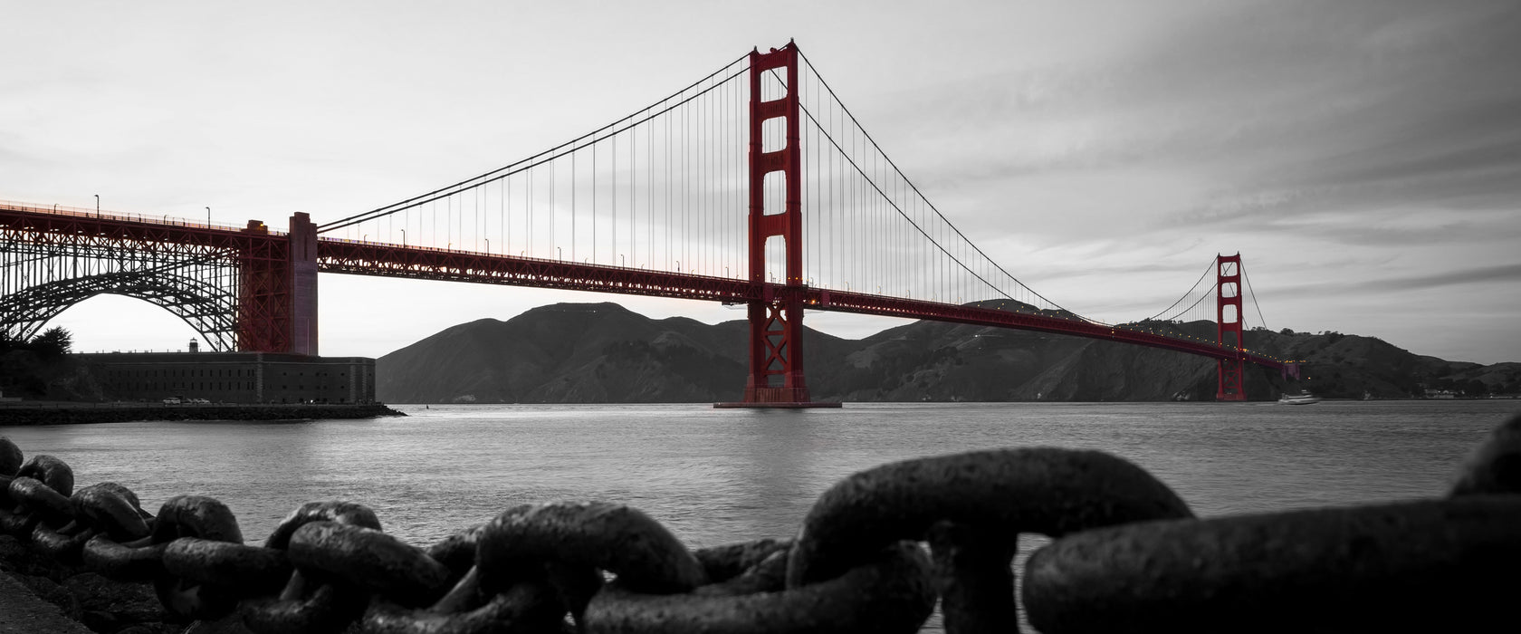 Golden Gate Bridge, Glasbild Panorama