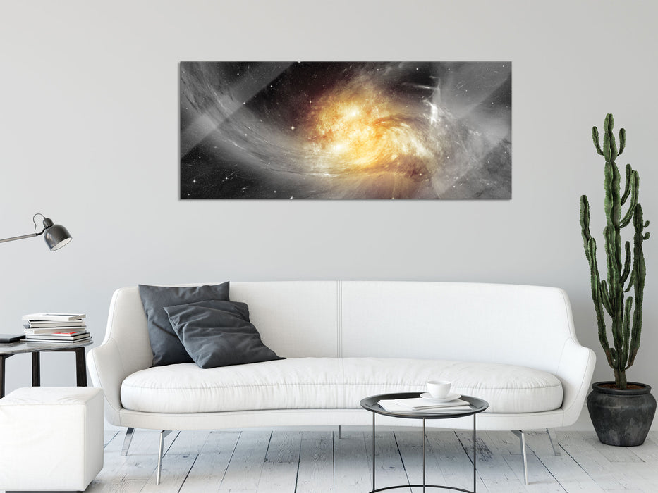 Sterne Galaxie, Glasbild Panorama