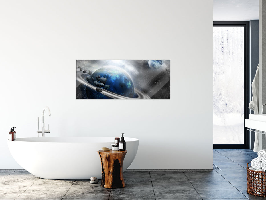 Planeten und Meteoriten, Glasbild Panorama