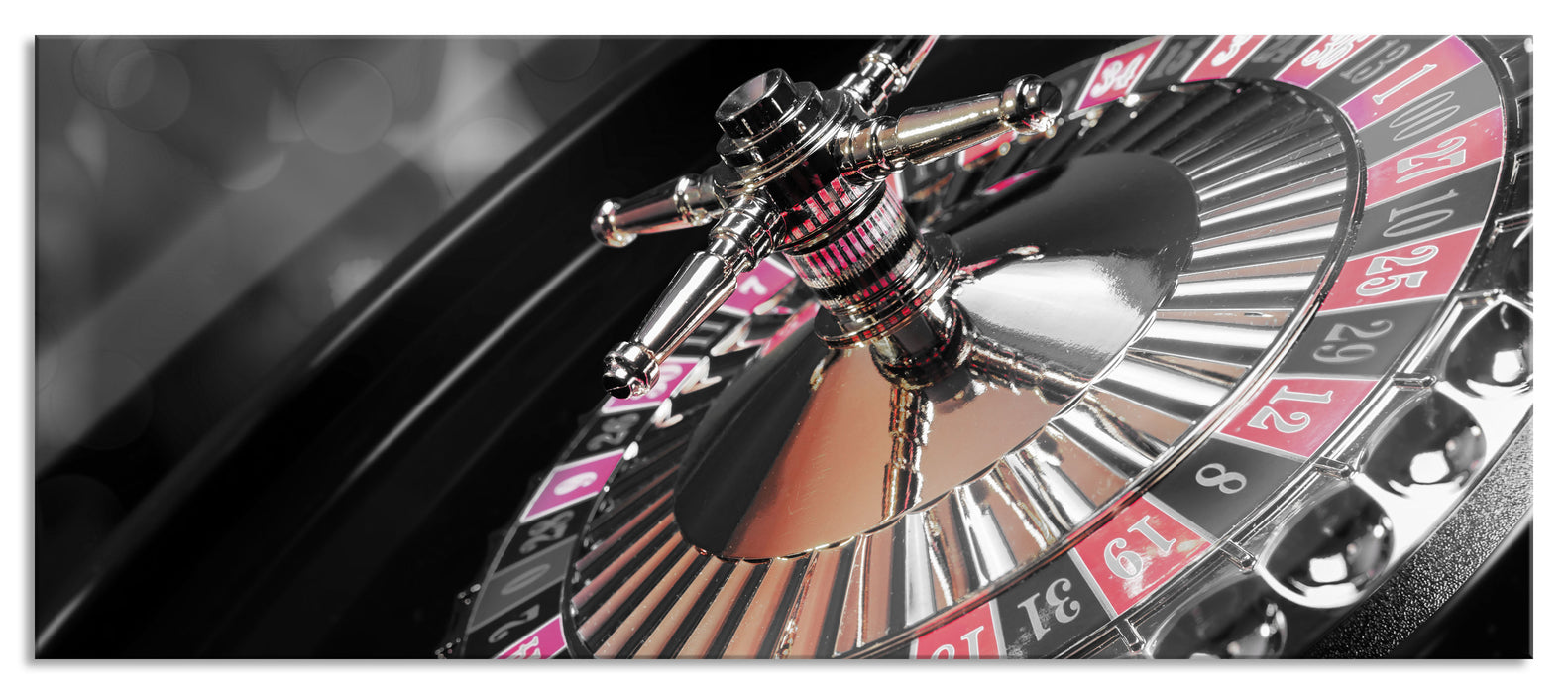 Pixxprint Roulettetisch, Glasbild Panorama